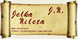 Jelka Mileta vizit kartica